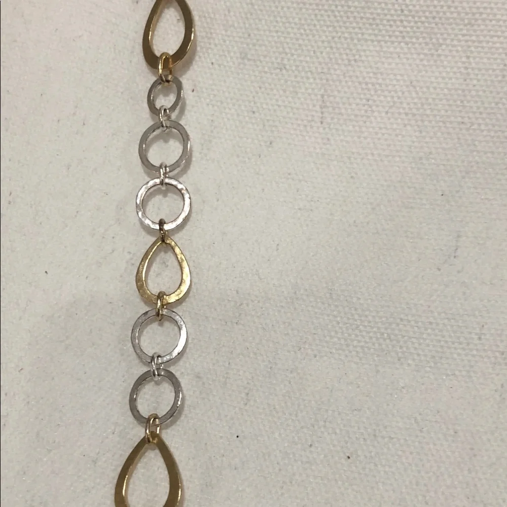Stella & Dot Eternity Gold and Silver Teardrop Necklace - Picture 4 of 6